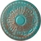 Ekena Millwork Raymond Ceiling Medallion (Fits Canopies up to 5 3/8"), 18"OD x 1 1/4"P, Copper Green Patina CM18RA2CGS - alternate 1